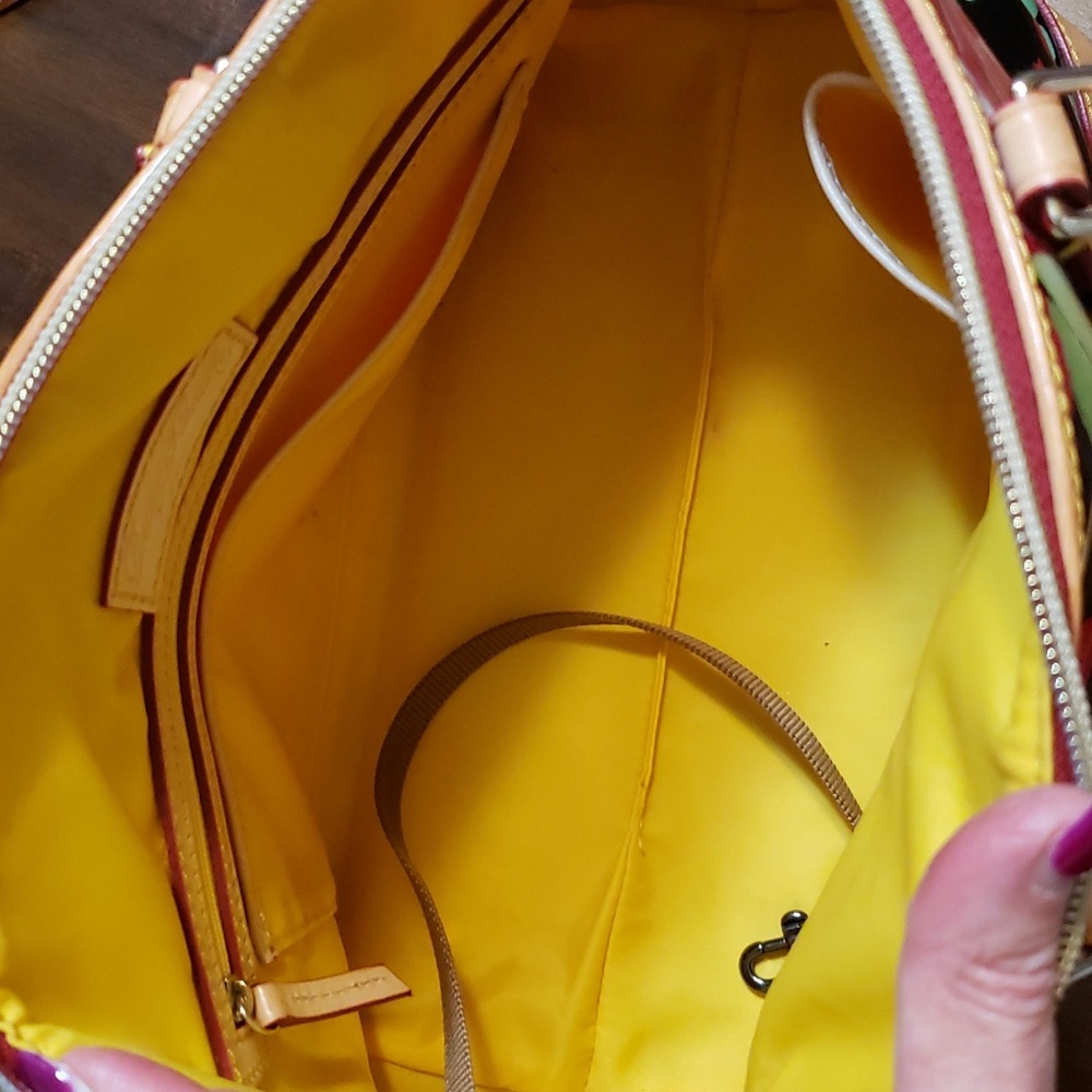 Dooney & Bourke Patent Leather Floral Bag - Picture 5 of 7